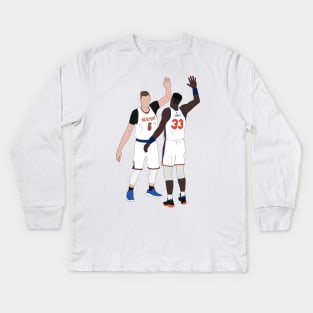 Kristaps Porzingis + Patrick Ewing "Franchise Bigs" Kids Long Sleeve T-Shirt